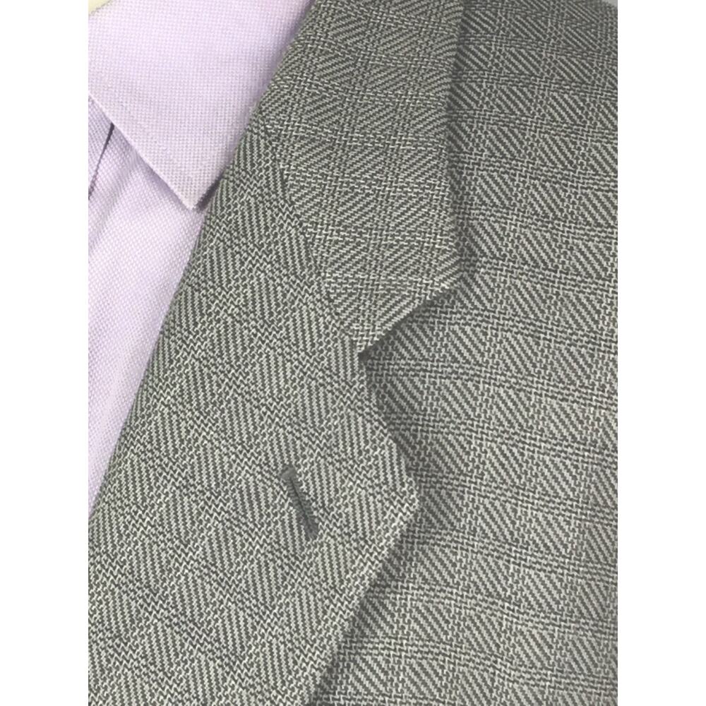 42R Giorgio Armani Italy Mens Vintage 2 Button Blazer Jacket Lt Gray Tattersall - Picture 9 of 15